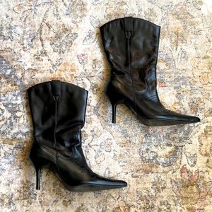 Tribeca by kenneth Cole black stilettos boots
